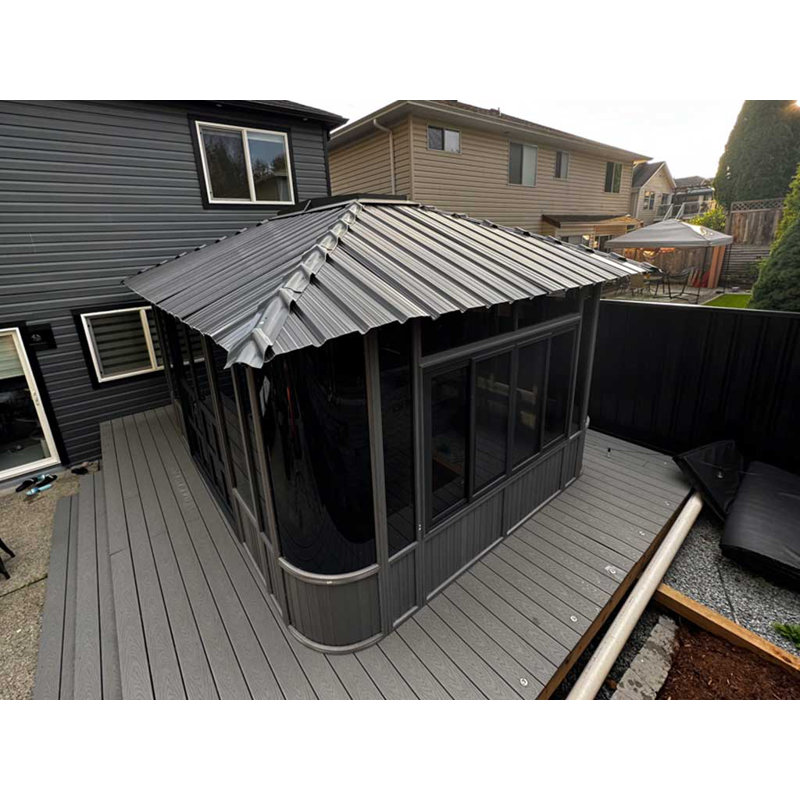 Plastic Patio Gazebo, 19.5 ft x 11.5 ft