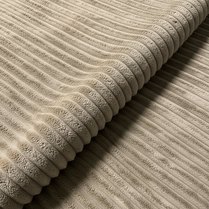 Revêtement en velours côtelé Camel entièrement compressé - Aucun assemblage requis Polyvalent pour les petits espaces