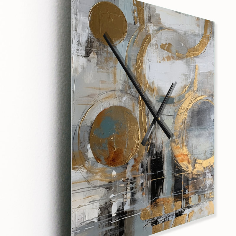 Janeisha - Horloge murale moderne Mid-Century, H 32 po x l 16 po x P 1 po