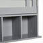 Armoire de rangement murale grise pour salle de bain - avec miroir, attrait moderne pour différentes pièces Toilettage supplémentaire - grande et 3 tablettes inférieures