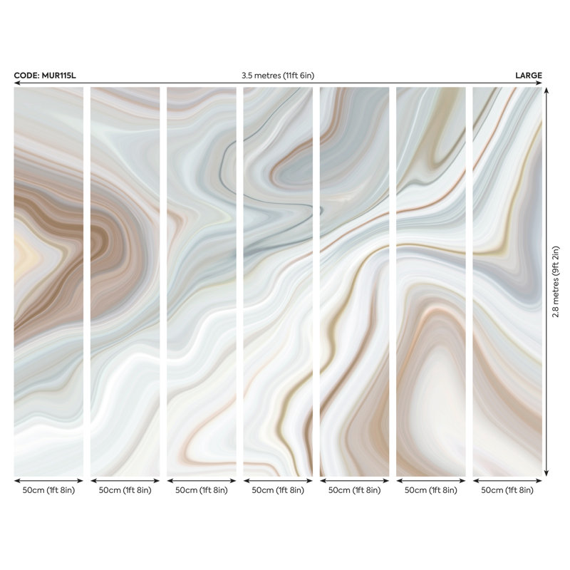 Gelston Matte Wall Mural, 280 cm L x 350 cm W