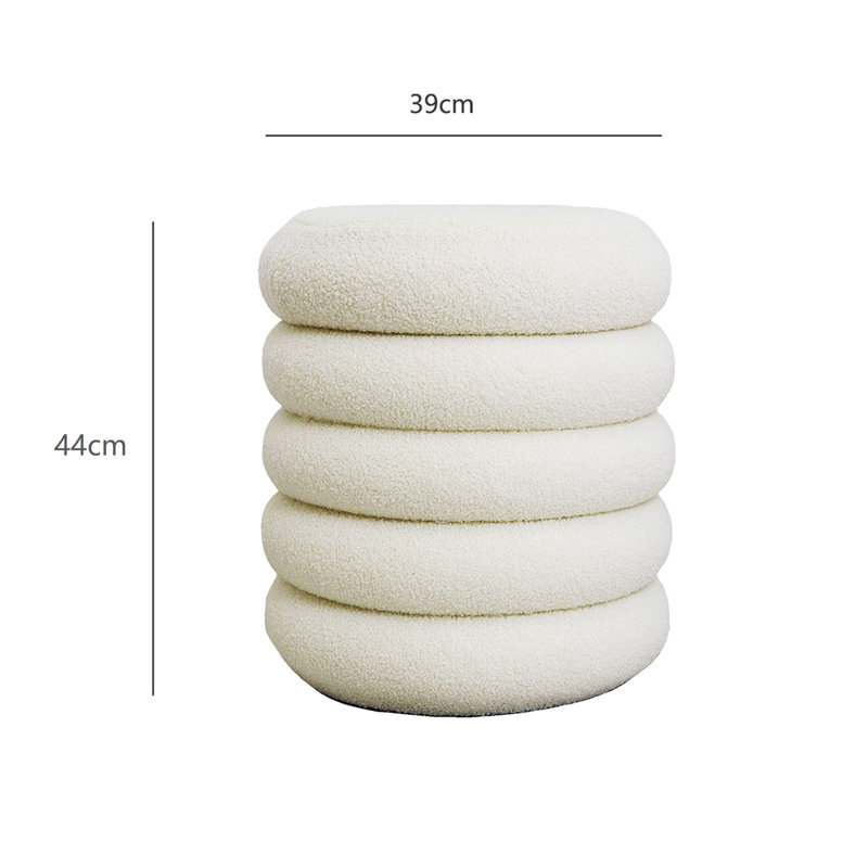 39cm Wide Pouffe Ottoman with Storage
