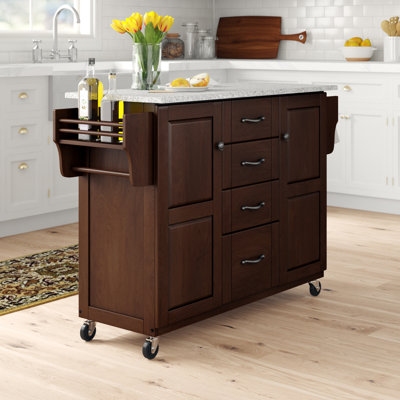 Sammie Granite Top Kitchen Cart