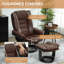 Faux Leather Swivel Manual Recliner