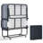 Polar Aurora Folding Bed,75" x 38" Twin Size,W/ Sturdy Metal Bed Frame & 5-inch Thick Luxurious Mattress,Rollaway Guest Bed for Adult ,Portable Side Bag & 360 Degree Universal Wheel-1452731293