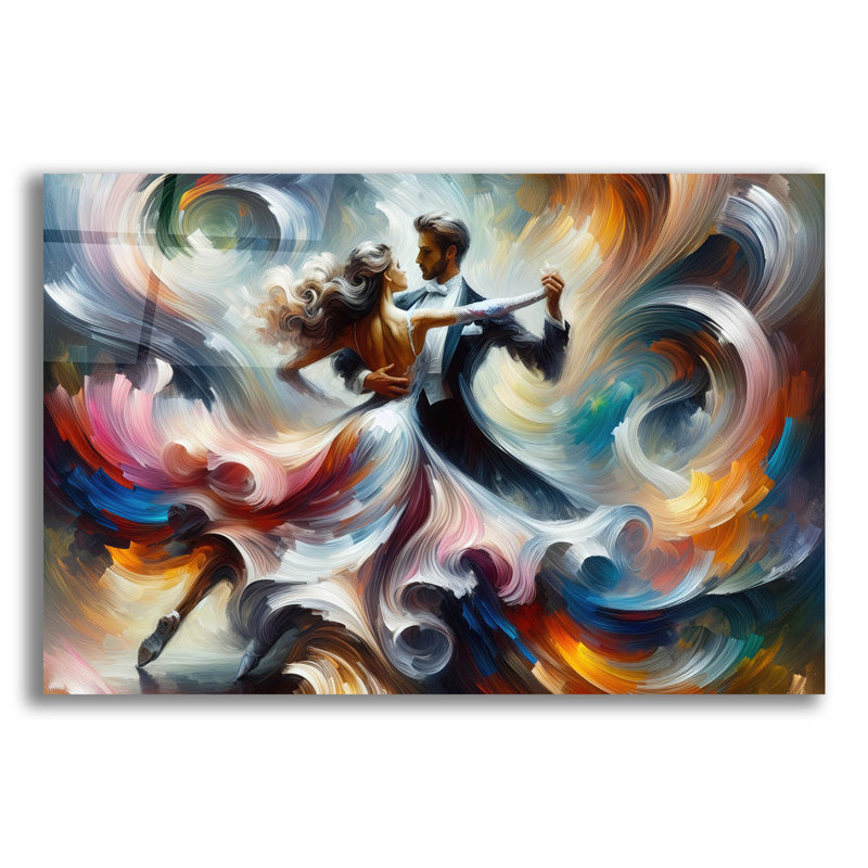 «Lets Dance» par Rich Monet, art mural en verre acrylique, H 16 po x l 24 po x P 0,2 po