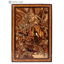 Hand-Carved Royal Elephant Procession 3D Wood Inlay Wall Art, 19-Inch for Traditional & Global Decor