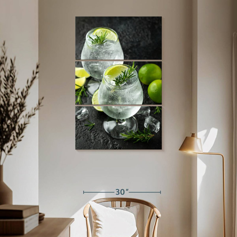 Yarlin Gin And Tonic Cocktails, 65" H x 42" W