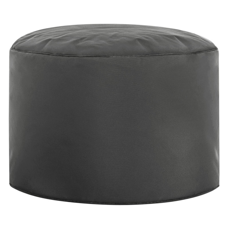  Goku 20" Round Bean Bag Pouf Ottoman, Water-Repellent, Gray