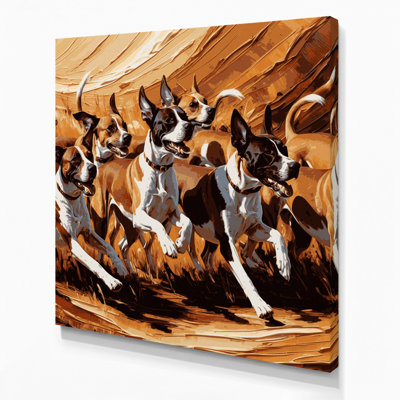 «Dogs Basenji Brown», art mural sur toile