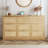 9-Drawer Boho Wood Chest Of Drawer 60" Wide Rattan Style