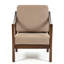 Fauteuil d'appoint rembourré avec structure en bois massif-834250977