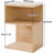 S-Shaped Nightstand, 3-Tier Wood Nightstand With Open Storage, Minimalist End Table For Small Spaces, Easy Assembly, Bedside Table For Bedroom