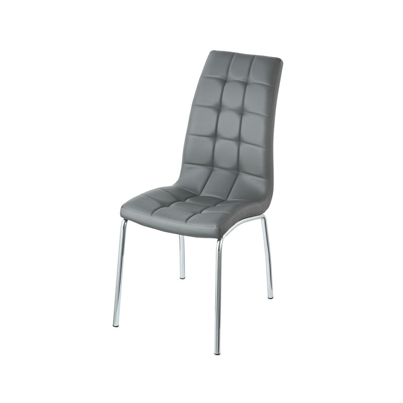 Tufted Upholstered Side Chair, Grey