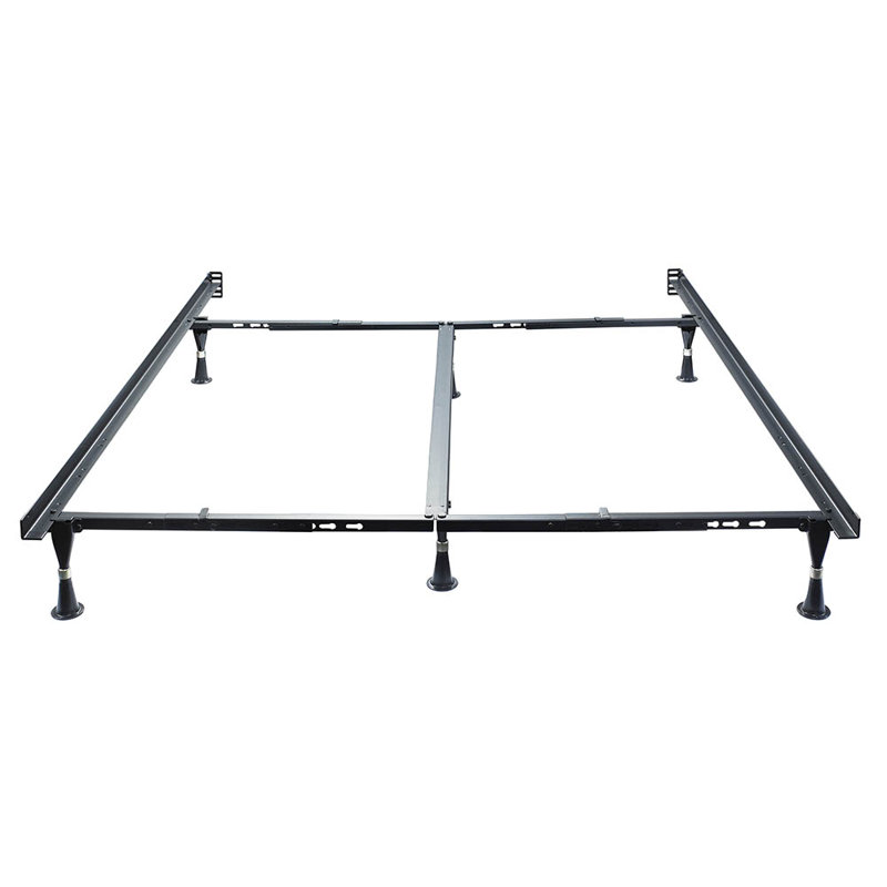 King Size Metal Lev-R-Lock Adjustable Bed Frame with Headboard