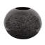 Chiseled Texture Black Iron Globe Vase, Large-1263952617