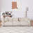 110" Camel Lambswool Sherpa 4-Seat Sofa, Modular Design with 3 Pillows