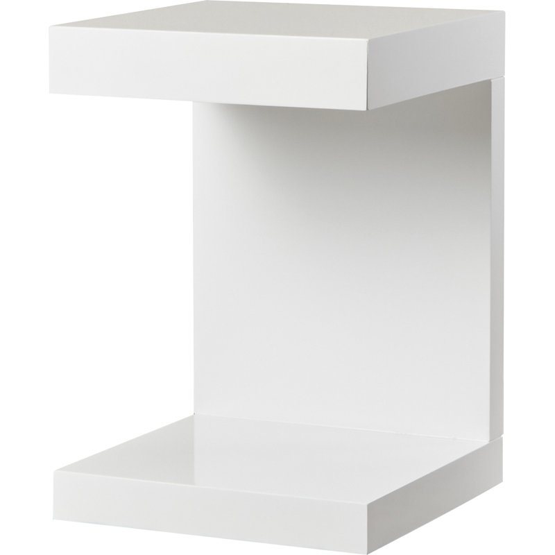 End Table, High Gloss White