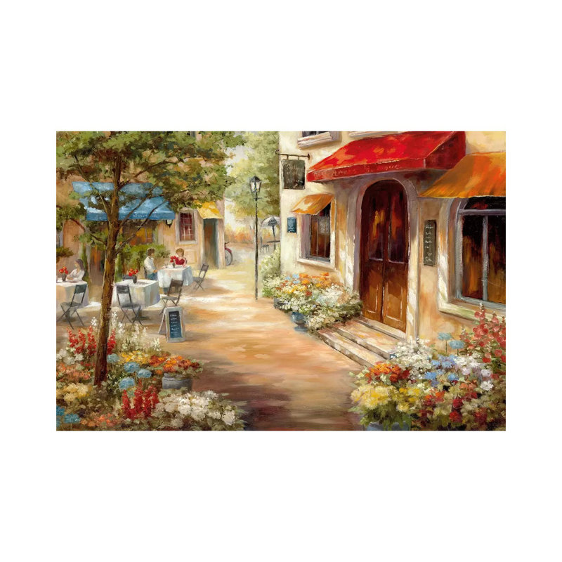 "Café afternoon III" par Nan, reproduction d’art, Pas de tapis, Toile tendue, H 18 po x l 26 po x P 1,5 po
