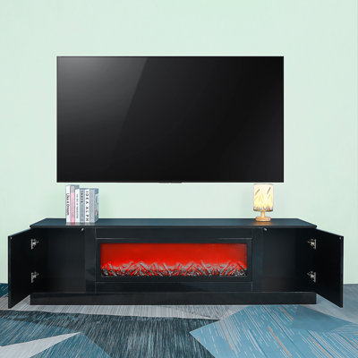 Davene 70 Inch TV Stand,Fireplace TV Stand with Insert Fireplace -  Ivy Bronx, F7859A110FE44D4EB480B8167F260AE7