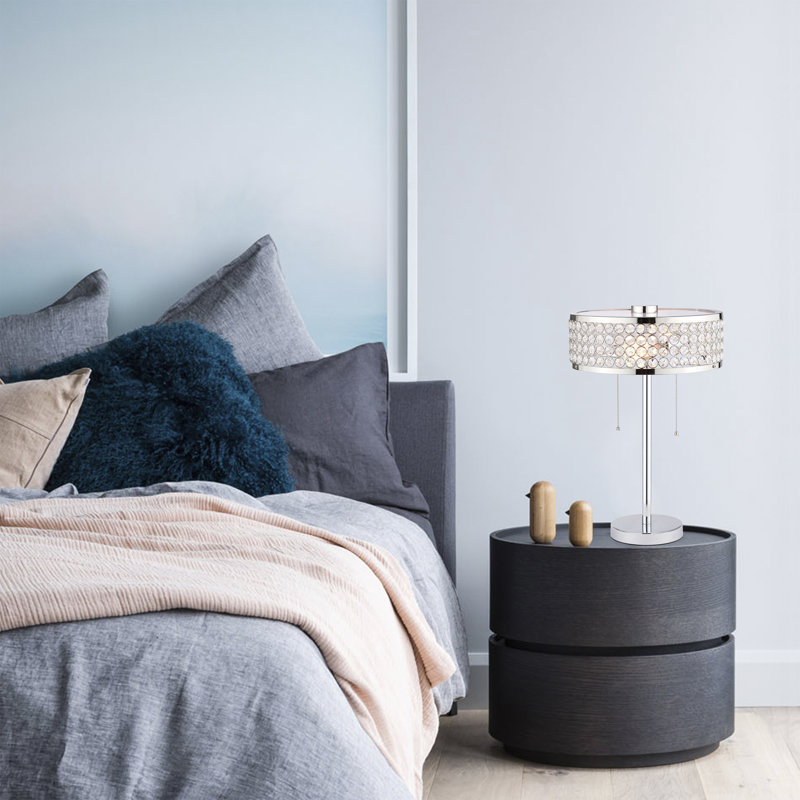 Ensemble de base de lampe de table 18 po en chrome
