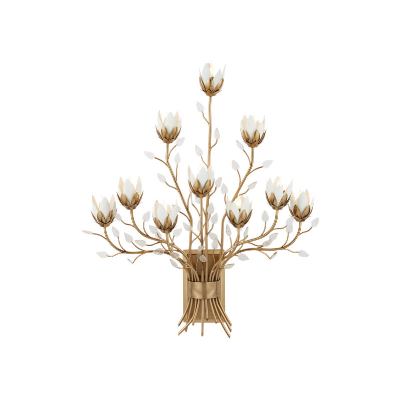 Star Magnolia 10 - Light LED Candle Wall Light