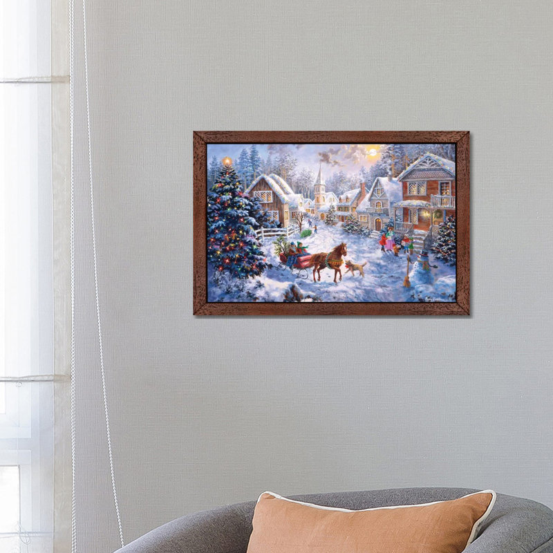 Nicky Boehme - Print on Canvas, 30.48 cm H x 45.72 cm W, Brown Framed