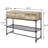 Modern Rectangular Table With Industrial Elements, Oak And Sandy Black Table, Black, Practical Storage Drawers A Stable Structure