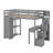 Twin Loft Bed With Drawers,Desk And Stairs-951085504