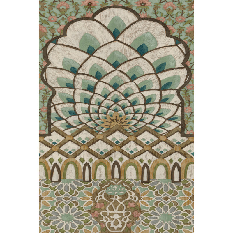 Peacock Tapestry I - Wrapped Canvas Print, 30cm H x 20cm W x 3.8cm D
