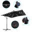 Parasol en porte-à-faux 8,2 pi x 8,2 pi avec lumières solaires Kennard-1713302336