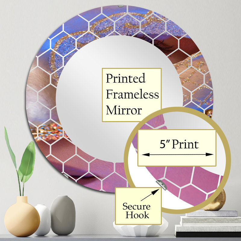 Venetian Mask - Miroir mural moderne, 24 po x 24 po