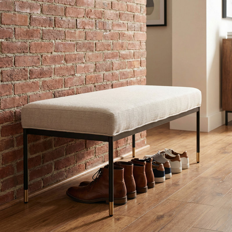 Ethyn Cotton Upholstered Bench