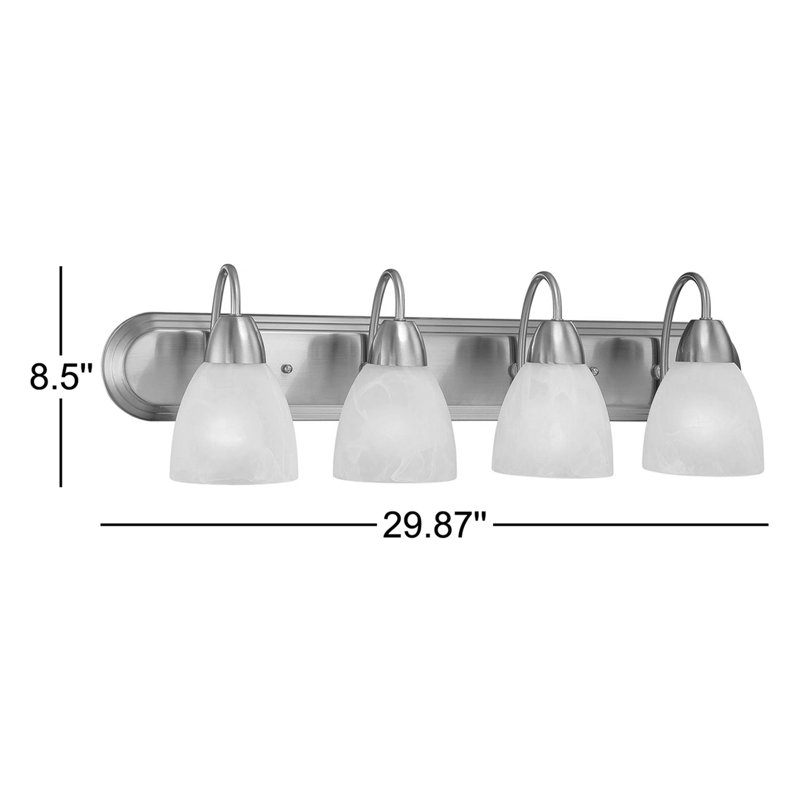Éclairage pour salle de bain 4 lumières Jefferson, Bronze huilé