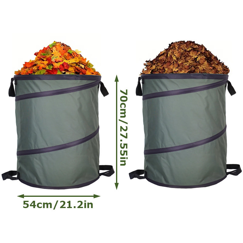 Poubelle de camping, poubelle escamotable / corbeille de recyclage, sacs de déchets de jardin réutilisables / sacs de jardin / sacs à feuilles, poubelle de voiture, poubelle de recyclage de camping pliable, paquet de 2