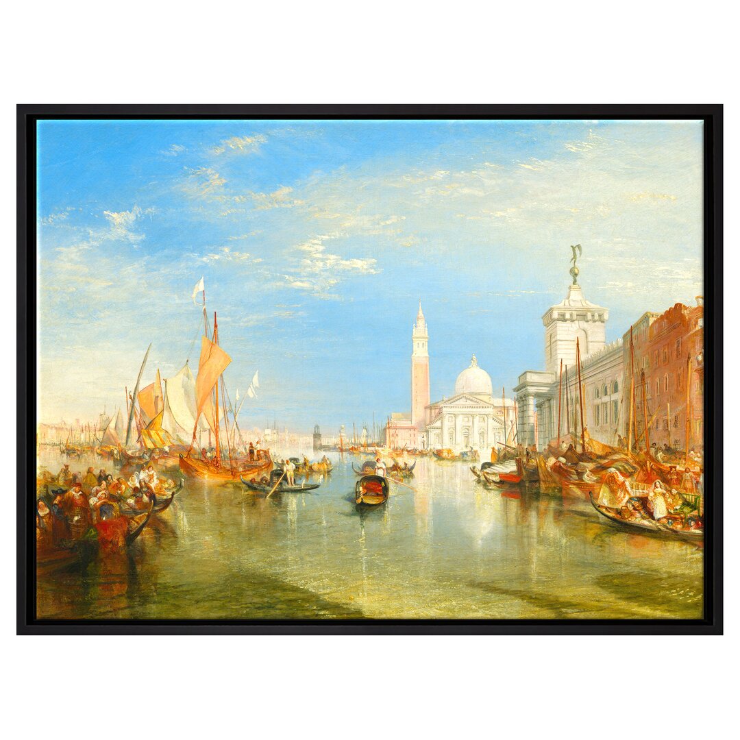 Gerahmtes Leinwandbild Venice: The Dogana and San Giorgio Mag von William Turner