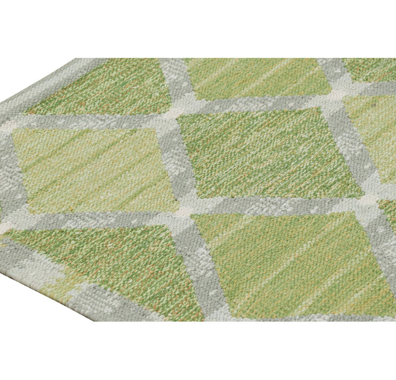 Scandinavian Cotton Geometric Area Rug, Runner 3' x 10'