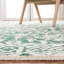 Tapis vert foncé / ivoire en laine touffeté à la main Evangely Damask-727324428