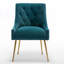 Chaise d'appoint en velours beige Baudel-1563904539