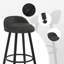 Ackeron Upholstered Counter Stool with Metal Frame-308496242