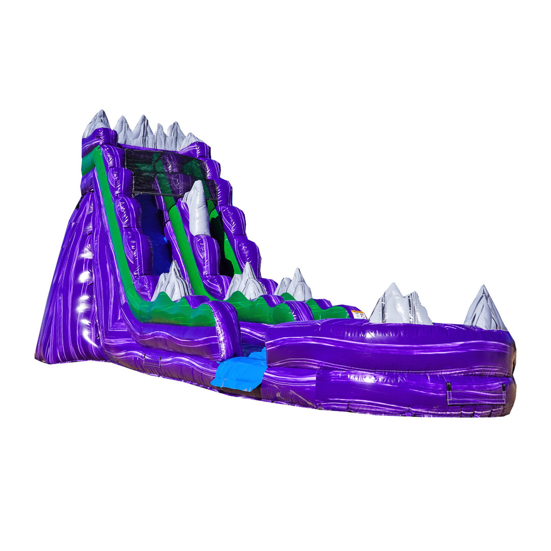 JumpOrange Dark Night 19 ft Commercial Grade Inflatable Water Slide (with Pool and Blower) JumpOrange