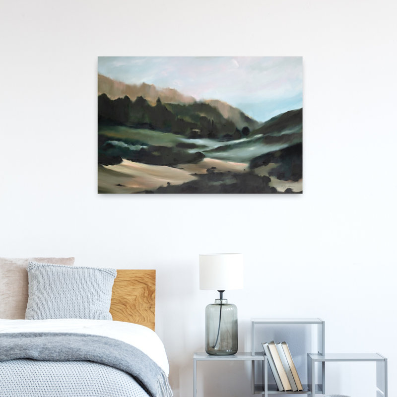 «Mystic Valley Abstract Contemporary Landscape Nature», art mural, H 24 po x l 36 po