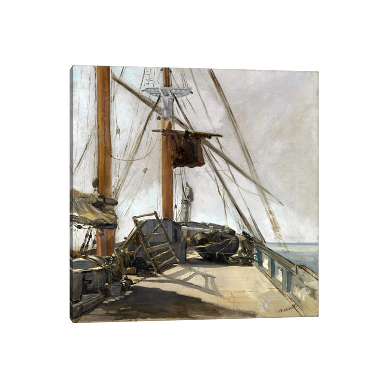 The Ship's Deck by Edouard Manet - Wrapped Canvas Painting, 30.48 cm H x 30.48 cm W