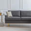 Canapé d'angle modulaire en cuir technique en L avec coussins