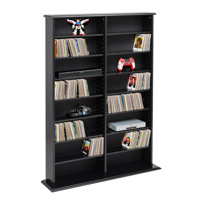 Cataleya 38.75"W x 51"H x 8.75"D Multimedia Media Shelves