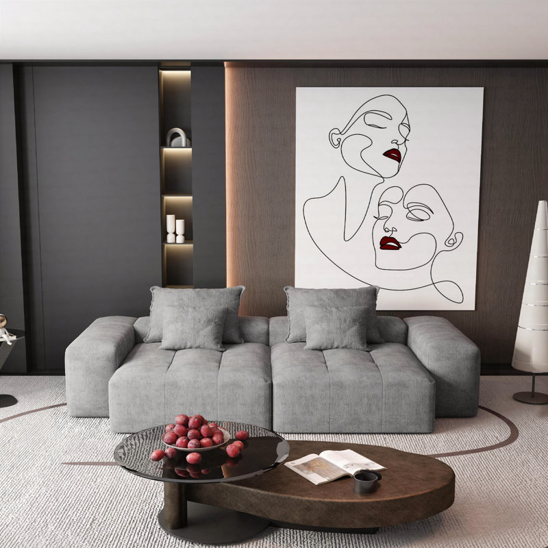 Canapé modulaire surdimensionné Modern, Gris