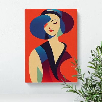 XC1022-457X Abstract Woman Portrait No.4 - Wrapped Canvas Print
