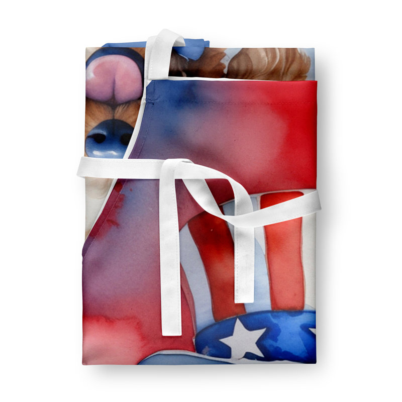 Patriotic American Apron, Goldendoodle
