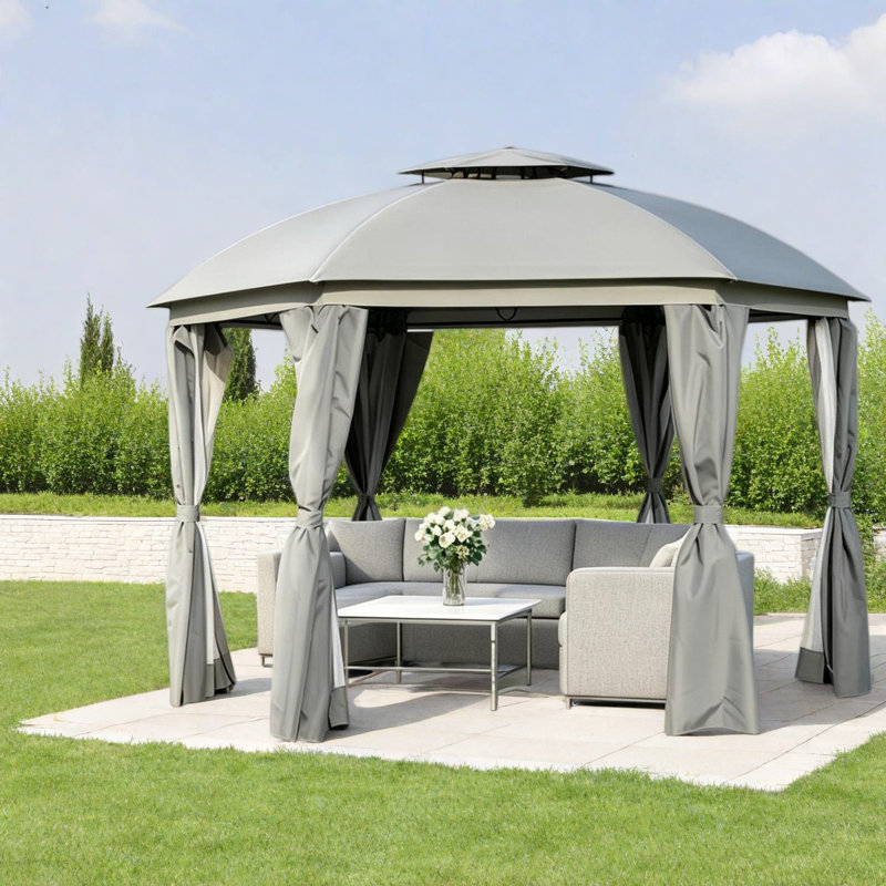Auvents portatifs et abris de jardin (doit inclure le cadre), patio moderne en acier de 12 pi