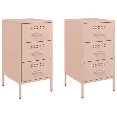 Bedside Cabinets 2 pcs 36x39x68 cm Steel